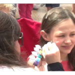 Face painting fun at the Square Fair for Kids -- Double Decker 2013.  By Bracey Harris.  April 27, 2013.