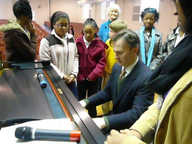 Chancellor Dan Jones and Bruce Levingston, acclaimed pianist and special advisor to the arts to Jones