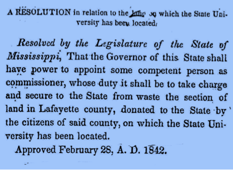 Ole Miss Notes from the Past: The 1840’s Before Opening the University, Part I Screen Shot 2013-06-17 at 2.35.02 PM