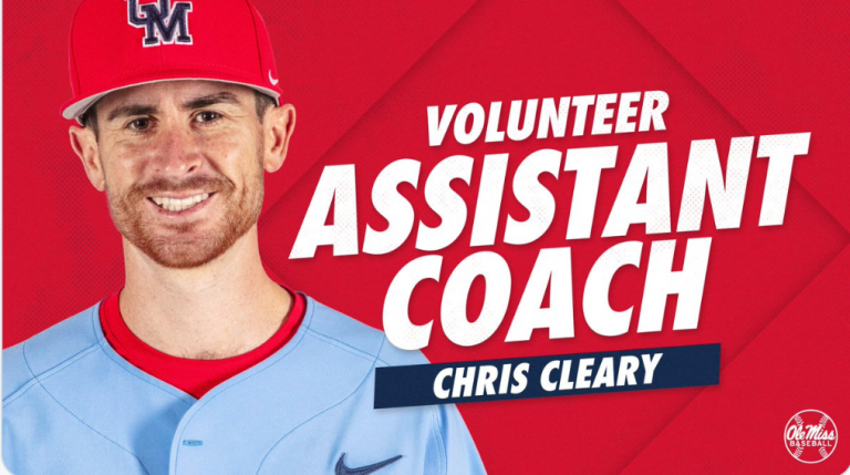 Ole Miss Baseball Promotes Cleary to Volunteer Assistant Coach