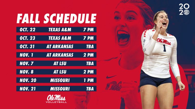 Ole Miss Volleyball To Be Highlighted  in Five TV Contests in 2020