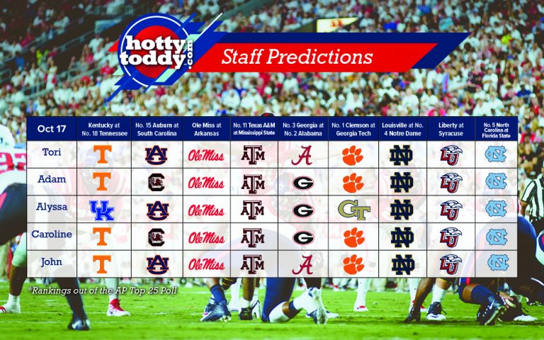 HottyToddy Staff Picks-Week Four