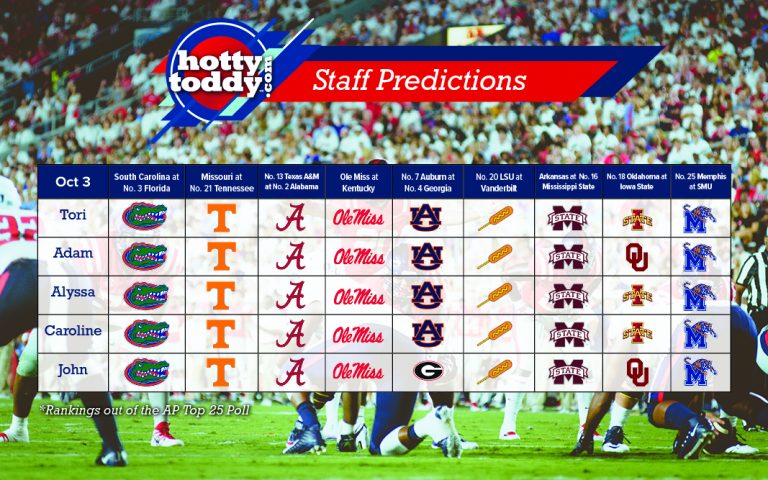 HottyToddy Staff Football Picks: Week Two