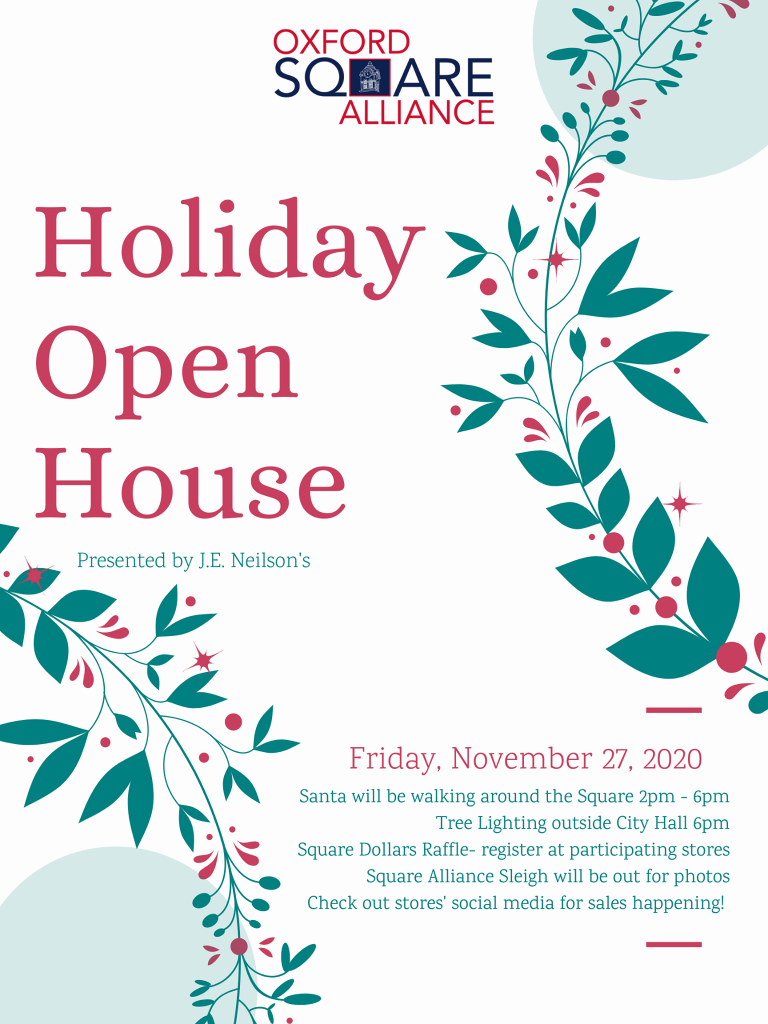 Shop Local Today, Visit With Santa and Enjoy the Oxford Square