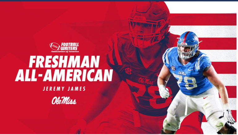 Rebels Jeremy James Tabbed FWAA Freshman All-America Accolades