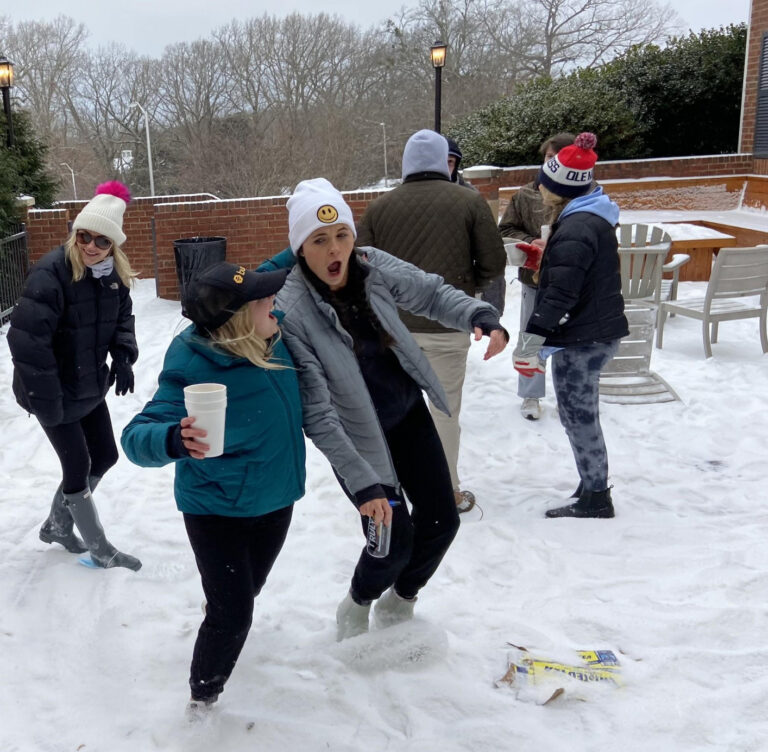 Oxford Residents Find Some Snow Fun
