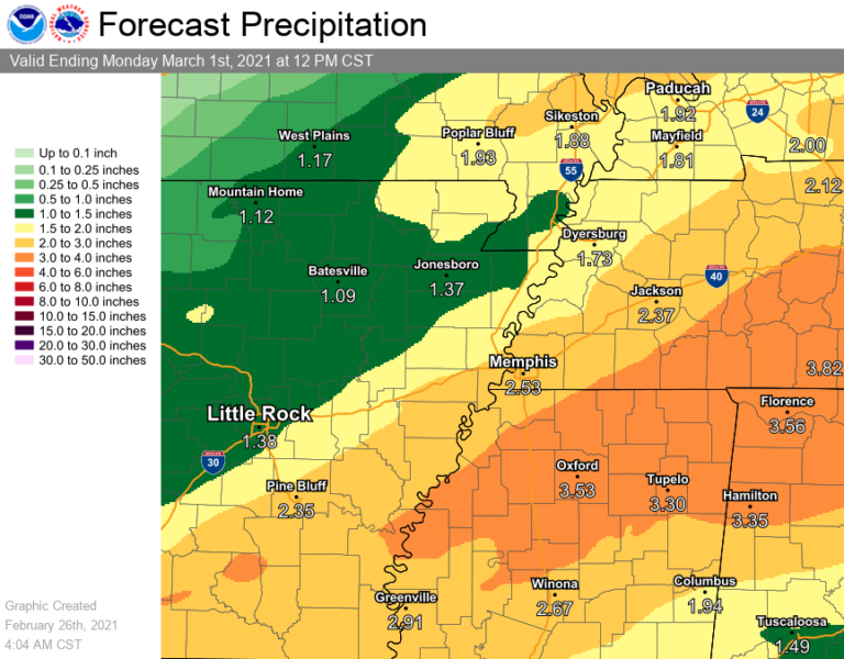 More Than 4 Inches of Rain Expected Over the Weekend