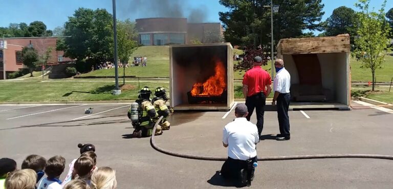 Students Learn Importance of Fire Suppression Sprinklers During Building Safety Month