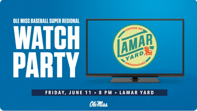 Ole Miss Baseball Watch Party at Lamar Yard Tonight