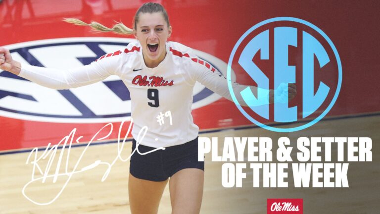 Ole Miss Volleyball’s McLaughlin Tabbed as SEC Player of the Week