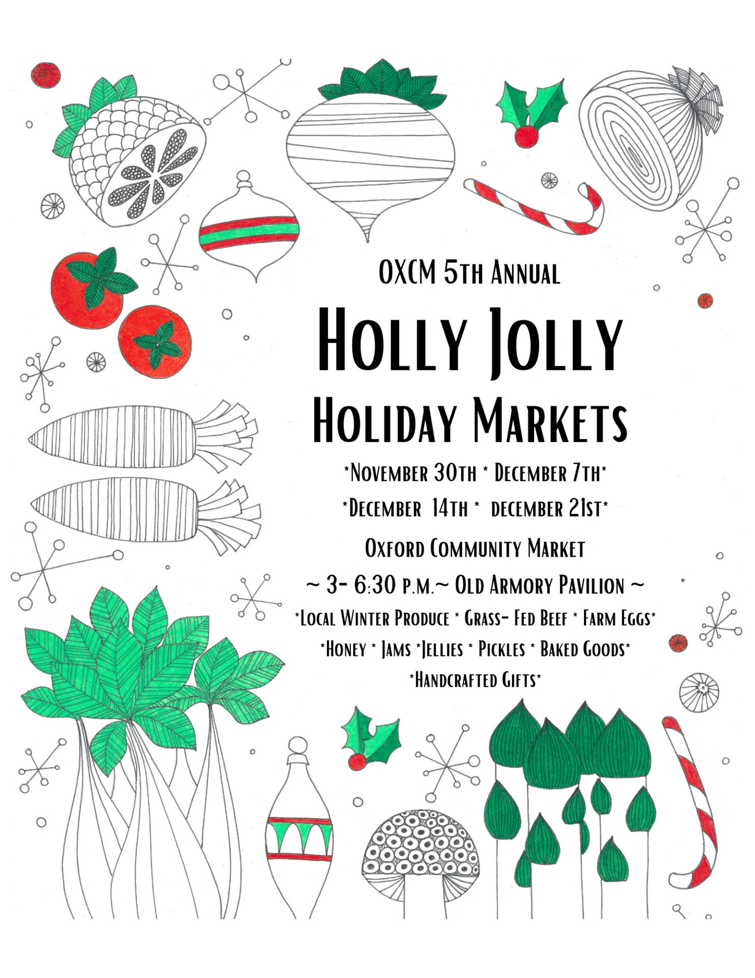 Oxford Community Market Hosts 5th Annual Holly Jolly Holiday