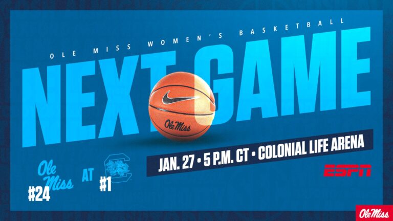 Game Time Set for No. 24 Ole Miss at No. 1 South Carolina
