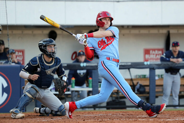 No. 5 Ole Miss Sweeps Charleston Southern on Opening Weekend