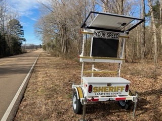 New Speed Trailer Seen on County Roads Reminds Drivers to Slow Down