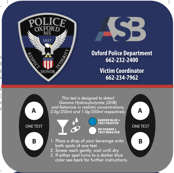 OPD, ASB Partner to Provide Coasters that Check for Tampered Drinks