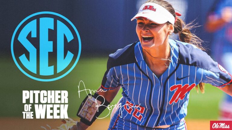 Ole Miss Softball’s Borgen Named SEC Pitcher Of The Week