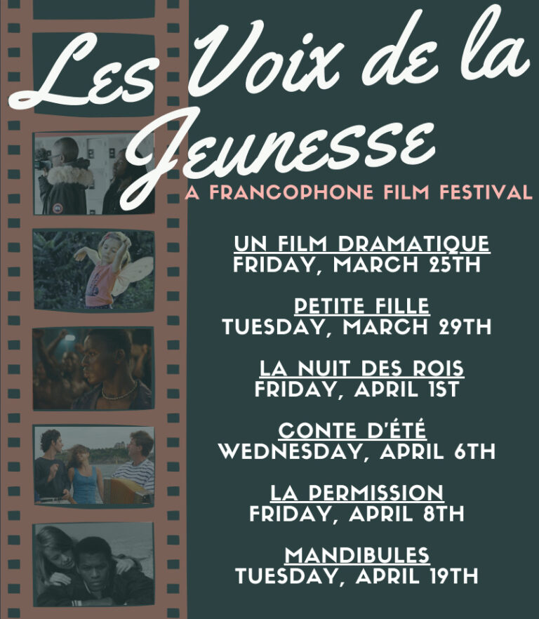 UM Department of Modern Languages to Host Francophone Film Festival