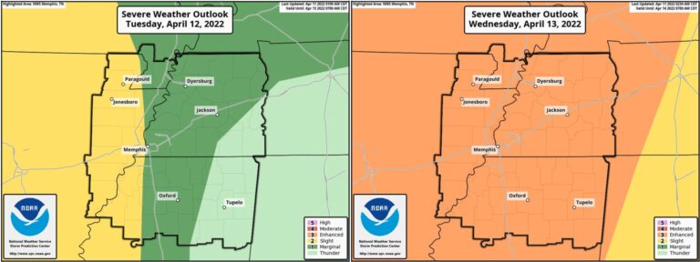 Enhanced Risk for Severe Weather Wednesday Afternoon for Oxford