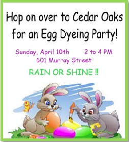 Free Easter Egg Dying Party Sunday