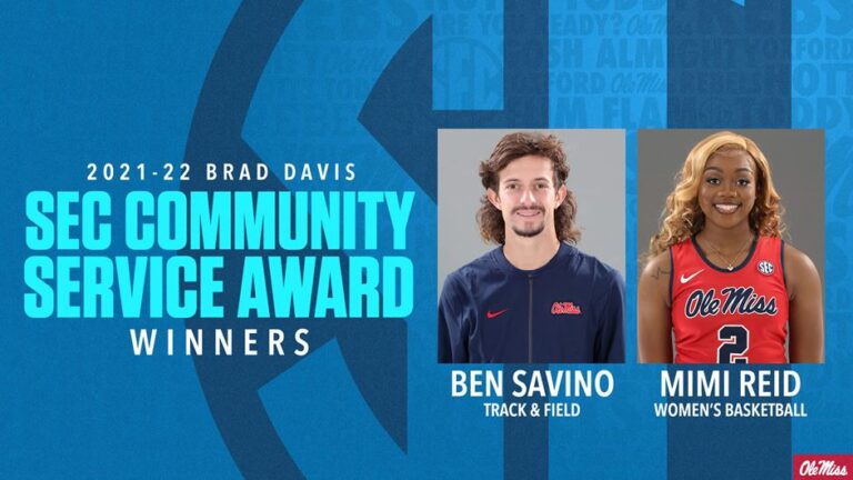 Reid, Savino Named Brad Davis SEC Community Service Award Winners
