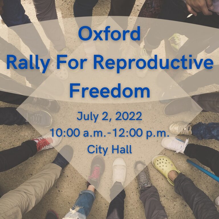 Rally for Reproductive Freedom Planned for July 2 in Oxford