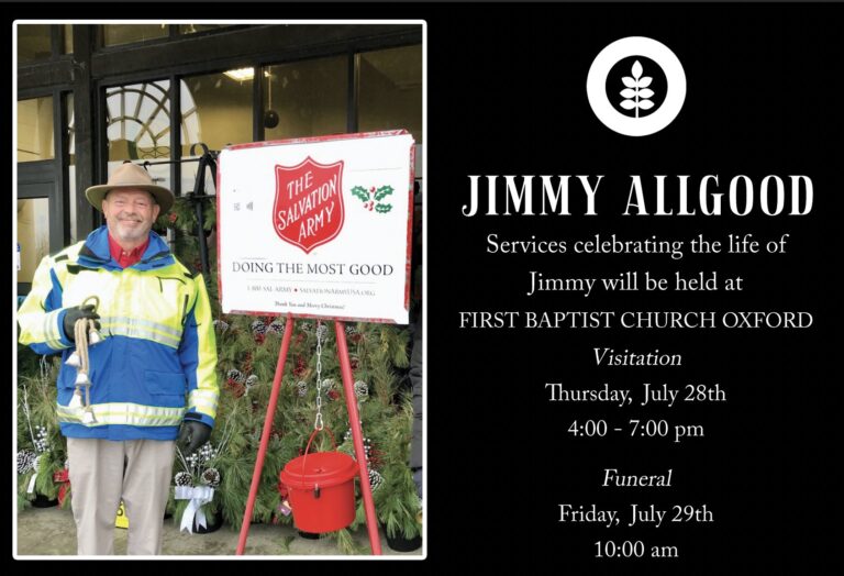 Services Celebrating the Life of Allgood to be Held Friday; Visitation Thursday