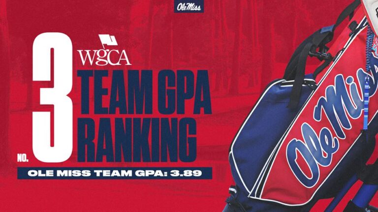 Ole Miss Women’s Golf Ranked Third Overall Amongst WGCA All-Scholar Teams
