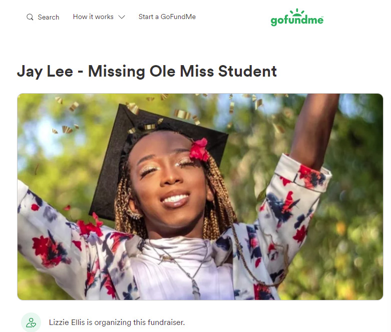GoFundMe Set Up For Family of Missing Ole Miss Student; Investigation