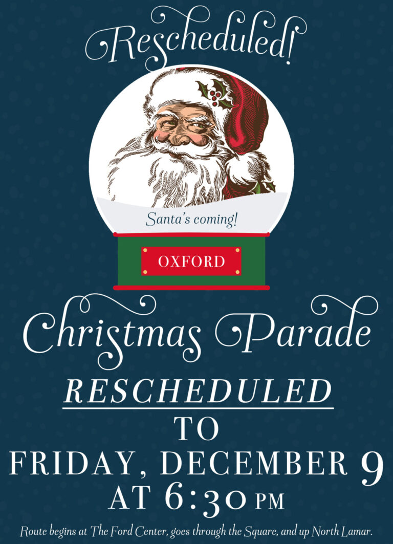 The 2022 Oxford Christmas Parade is Rescheduled Until Friday