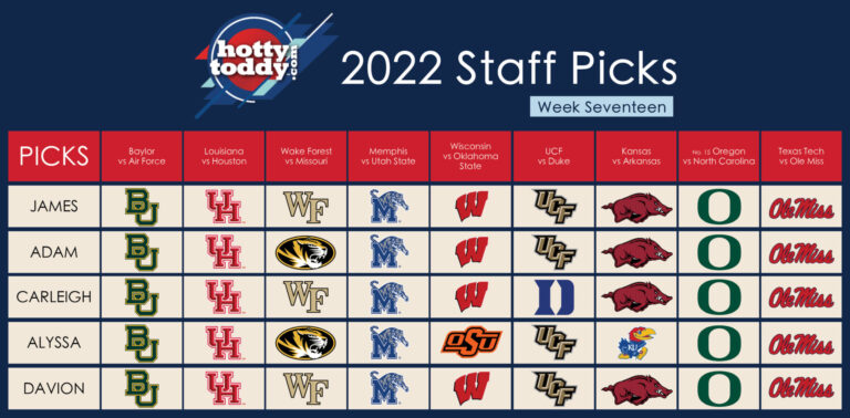 HottyToddy Staff Picks Week 17