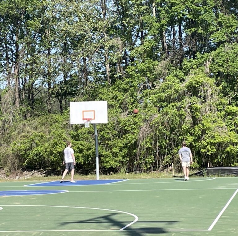 New Basketball Court Ready; Rotary Donates for New Fence