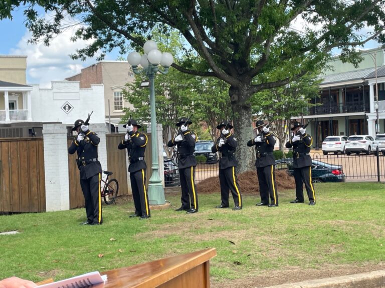 Police Officer Memorial Ceremony Held in Oxford on Courthouse Lawn