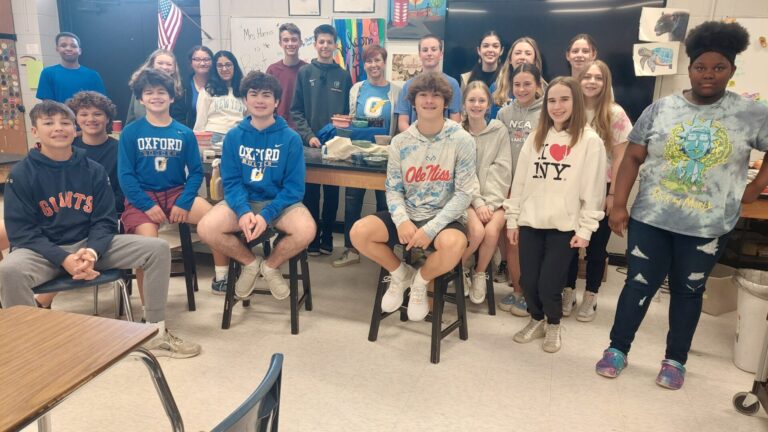 OMS Ceramic Class Answers Call for Help for Empty Bowl Fundraiser