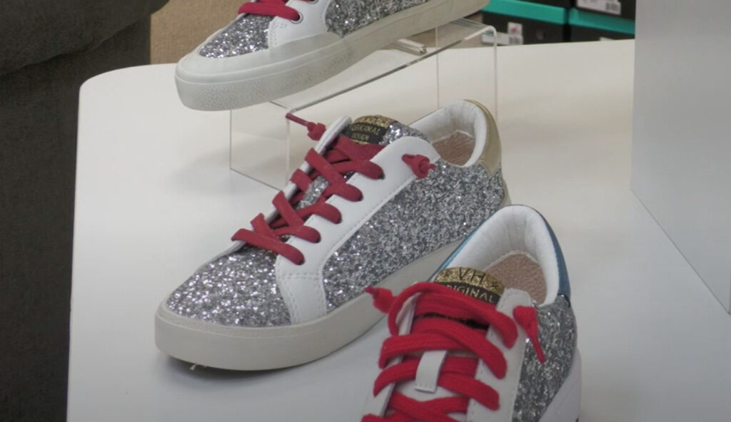 Sparkly sneakers.