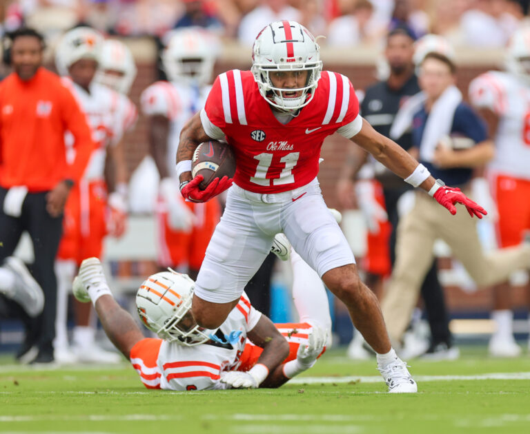 Ole Miss Football’s Jordan Watkins Named SEC Co-Special Teams Player of the Week