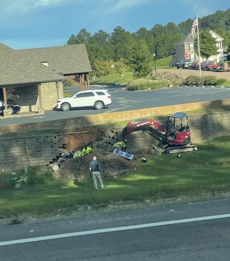 Condition of Person Trapped in Retaining Wall Unknown This Morning