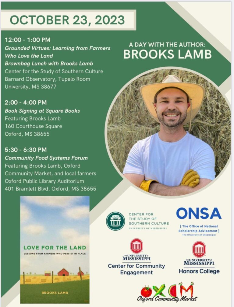 Full Day Monday with Author Brooks Lamb includes Brownbag Lunch, Book Signing, Panel Discussion