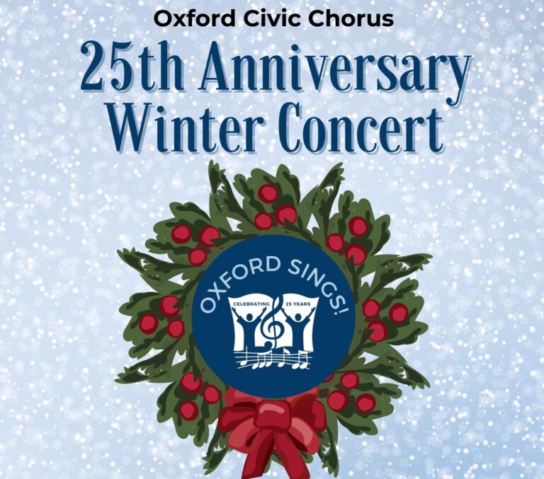 Oxford Civic Chorus’ Special 25th Season Winter Concert is Dec. 9
