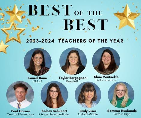 Oxford School District Teachers of the Year
