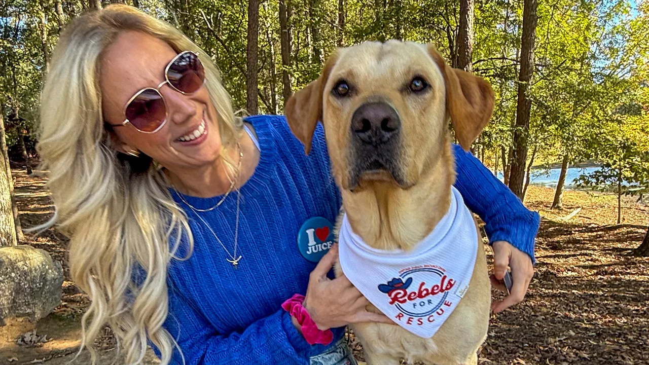 uice Kiffin, dog of Ole Miss coach Lane Kiffin, now mascot for Rebels for Rescue