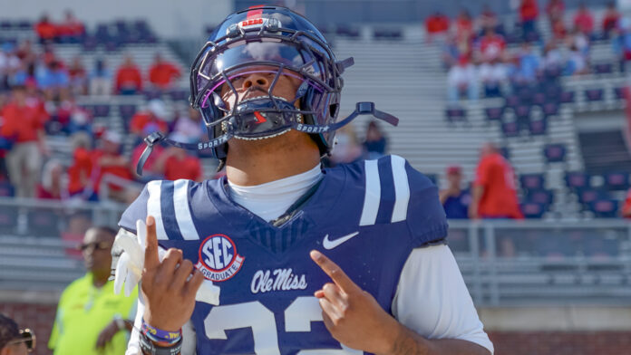 Ole Miss Rebels running back Logan Diggs against The Citadel