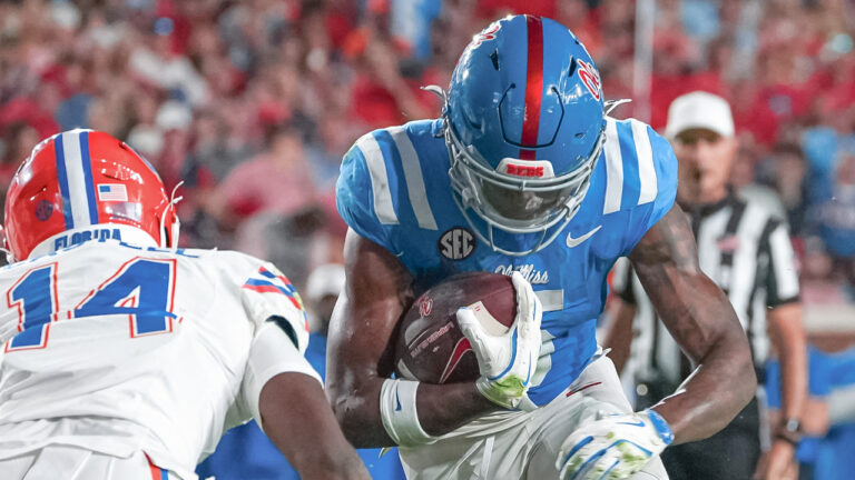 Ole Miss Rebels running back Kewan Lacy during game with the Florida Gators
