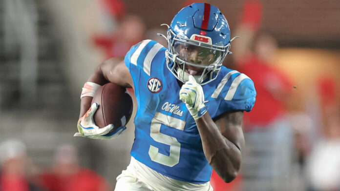 Ole Miss Rebels running back Kewan Lacy during game with the Florida Gators