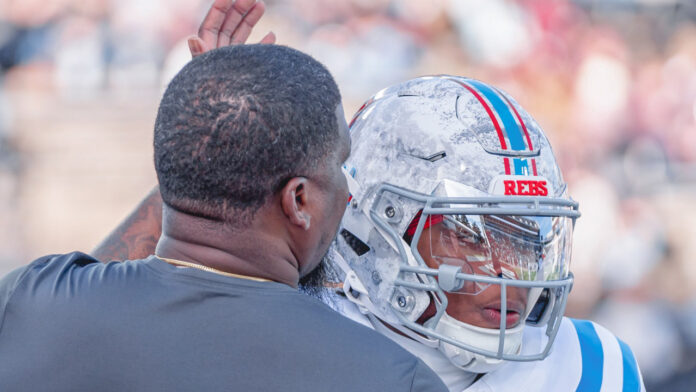Ole Miss Rebels running back Kewan Lacy in the Egg Bowl game against the Mississippi State Bulldogs