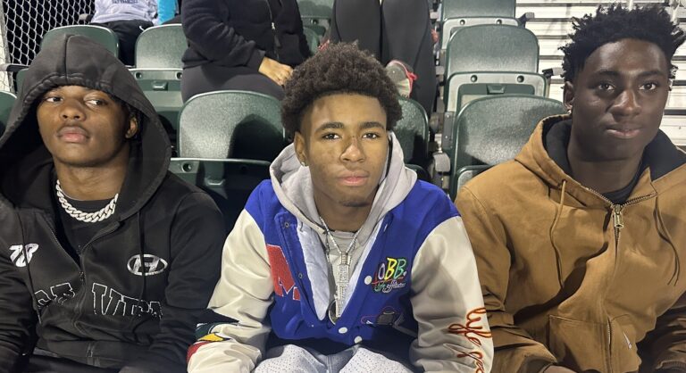 Rosa Fort athletes Christian Alexander, Jaquille Island and Greg Hargrow