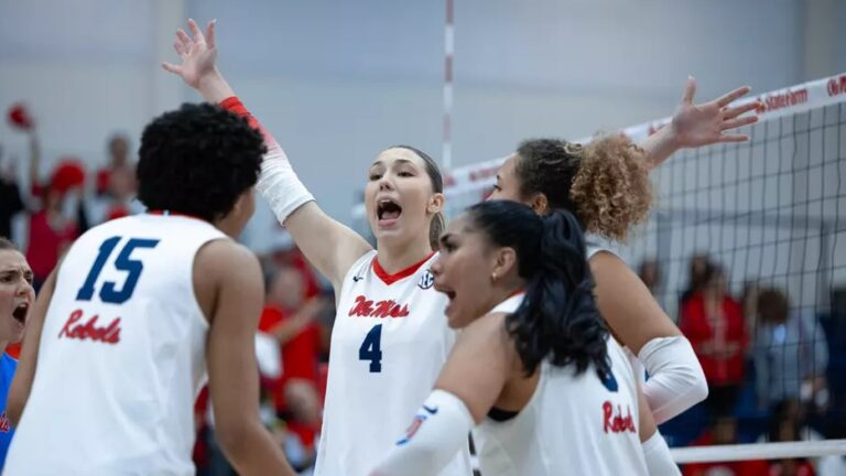 Ole Miss volleyball vs. Alabama October 31st 2025 in Gillom Athletics Performance Center