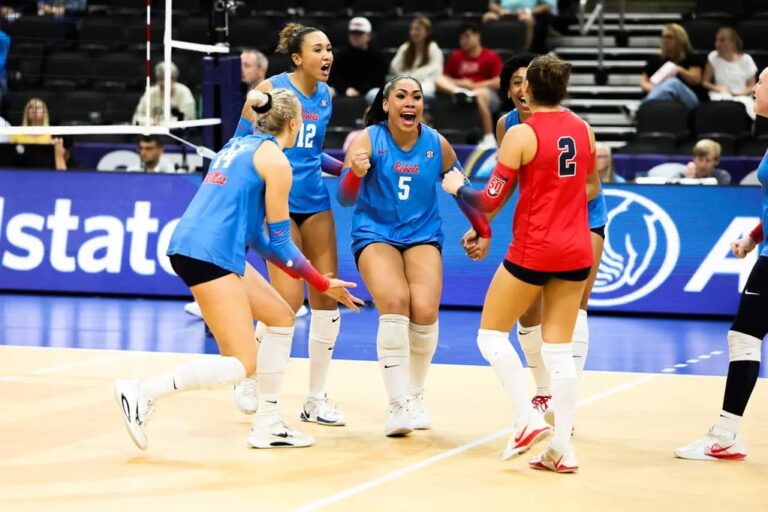 Ole Miss volleyball upsets LSU at SEC Tournament.