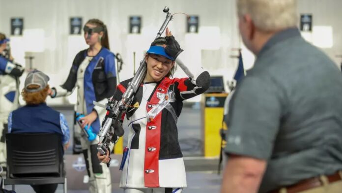 Ole Miss rifle team at last year's NCAA tournament.