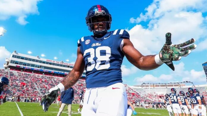 Ole Miss linebacker Tyler Banks before a game against The Citadel.
