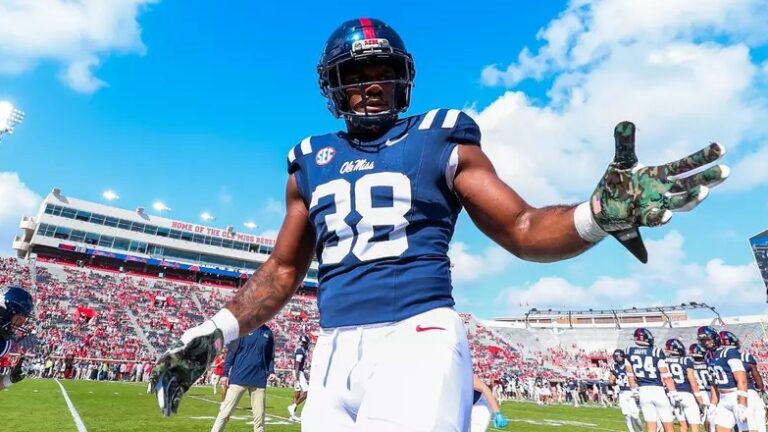 Ole Miss linebacker Tyler Banks before a game against The Citadel.